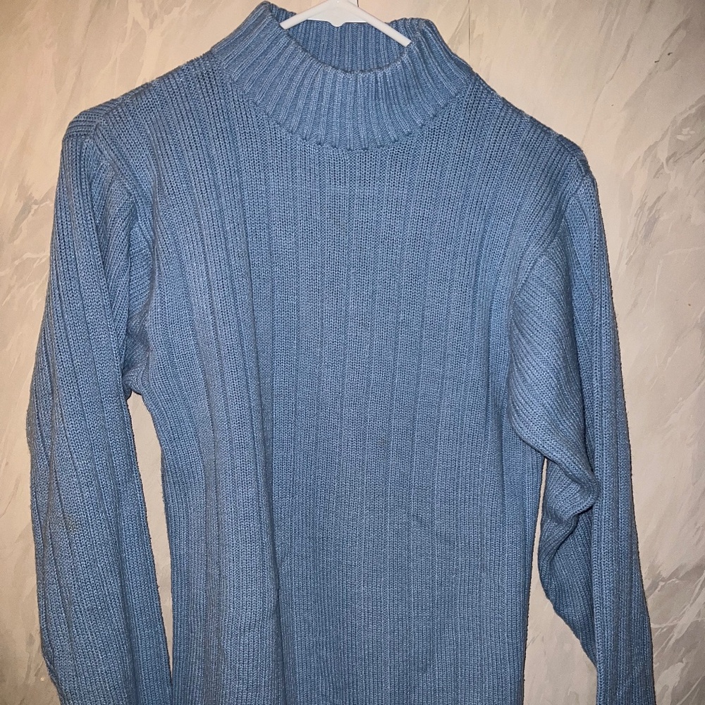 Baby blue turtle neck